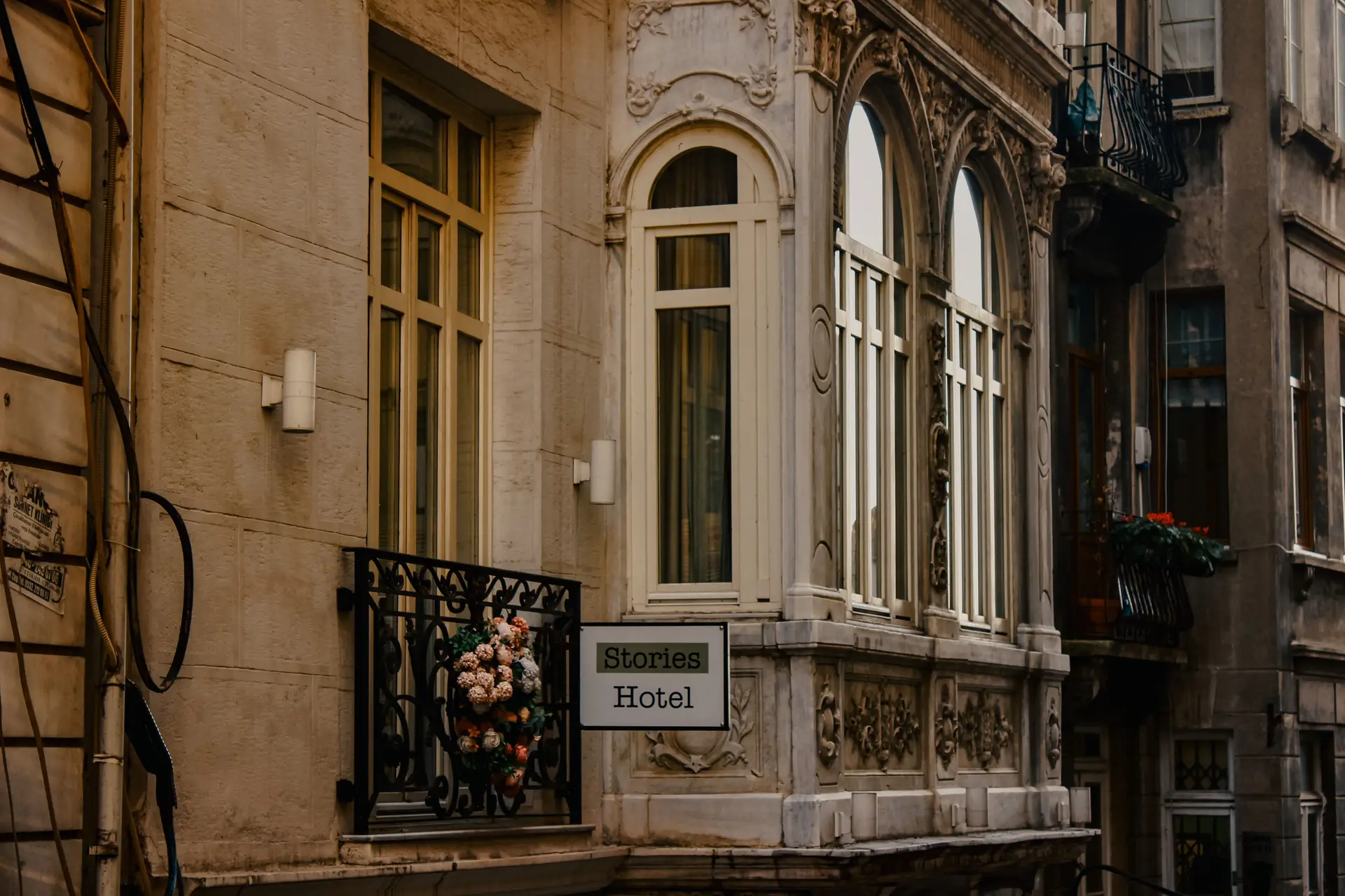 Luxus hotel homlokzat Budapesten